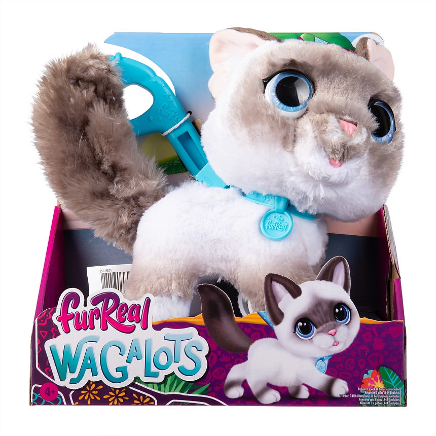 Фурриал Френдс. Интерактивная игрушка Кошка на поводке 22 см. FurReal Friends